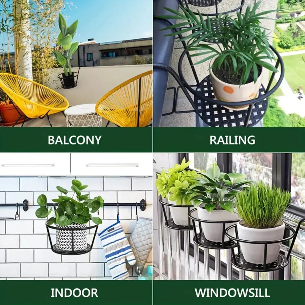Supporto per Vasi da Balcone | Salvaspazio sul Corrimano | Fondo a Scarico Aperto | BalconyNest