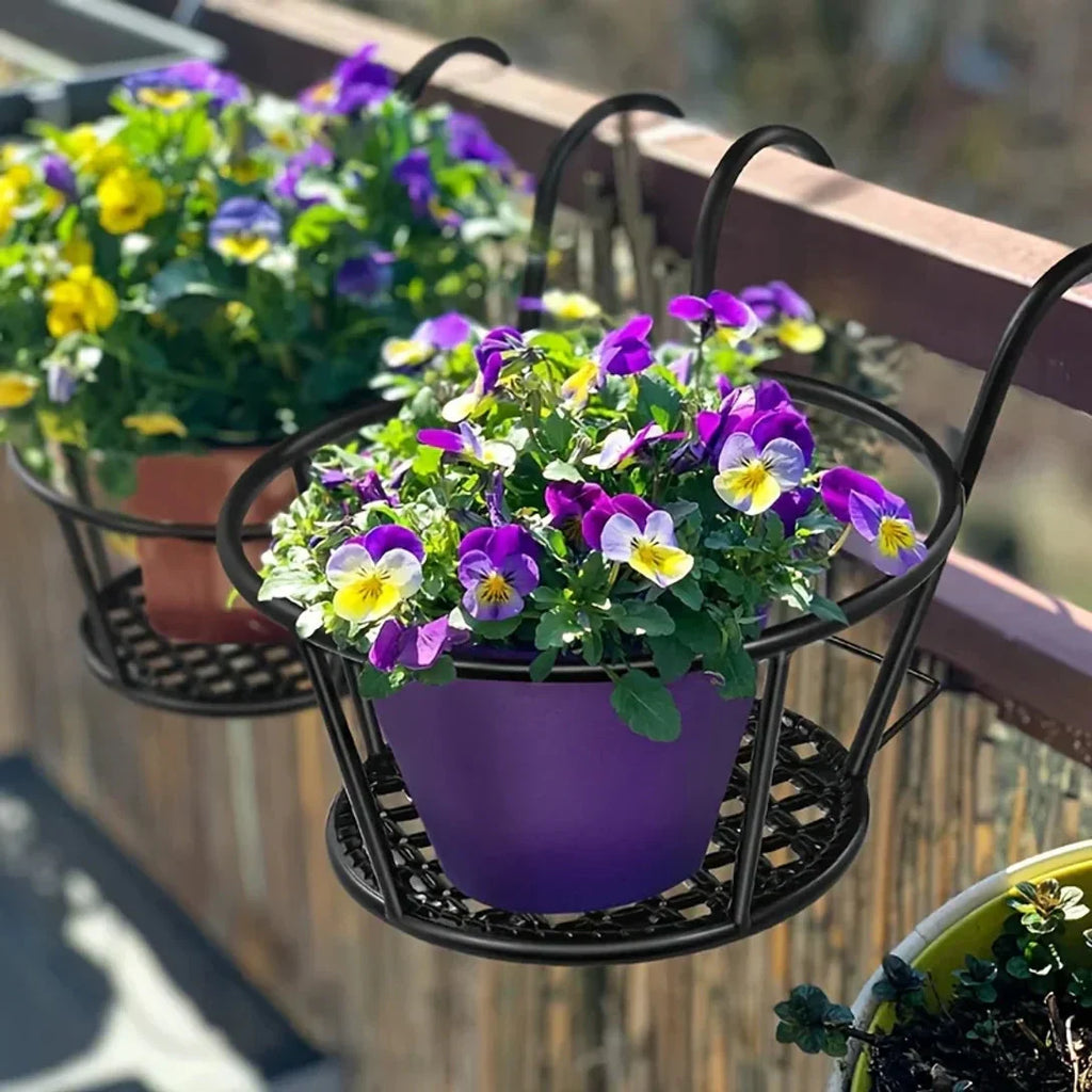 Supporto per Vasi da Balcone | Salvaspazio sul Corrimano | Fondo a Scarico Aperto | BalconyNest