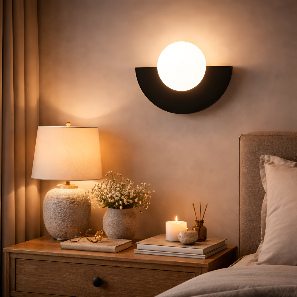Deven - Lampada da parete LED a sfera in vetro in stile nordico