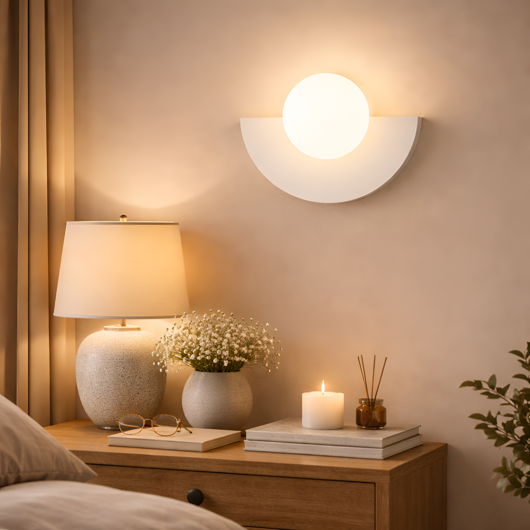 Deven - Lampada da parete LED a sfera in vetro in stile nordico