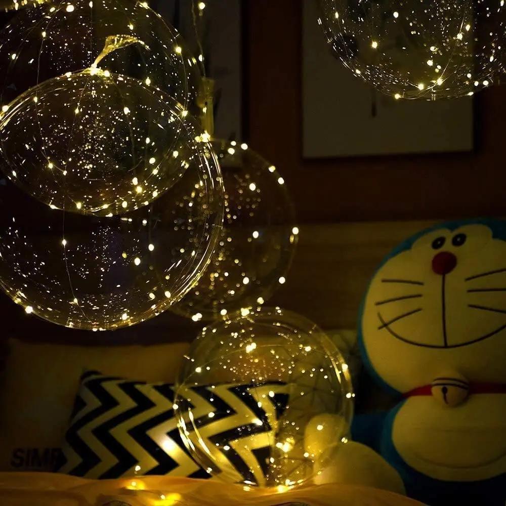 Palloncino con 10 pezzi | Luce calda bianca | Alimentato a batteria | LumiGlobe