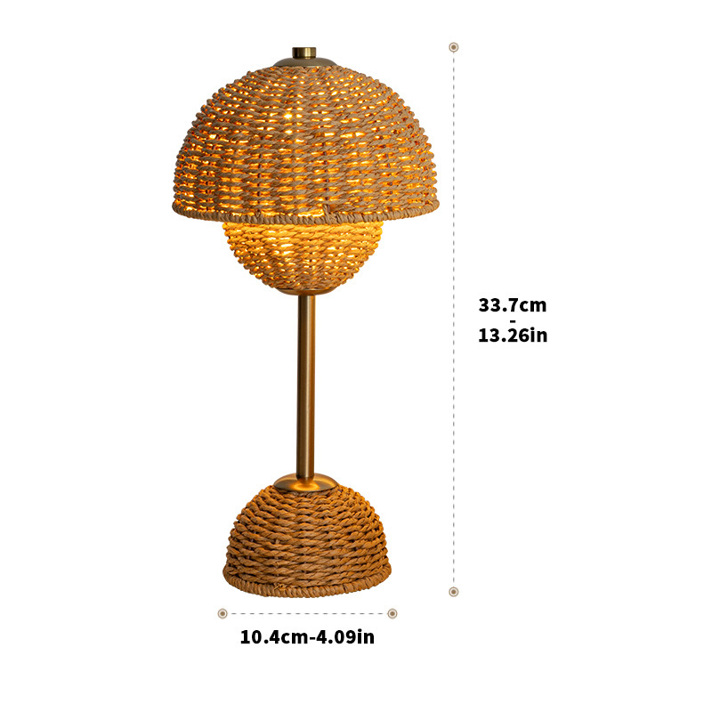 Ljusbo - Lampada da tavolo in bambù con luce calda per un'illuminazione suggestiva