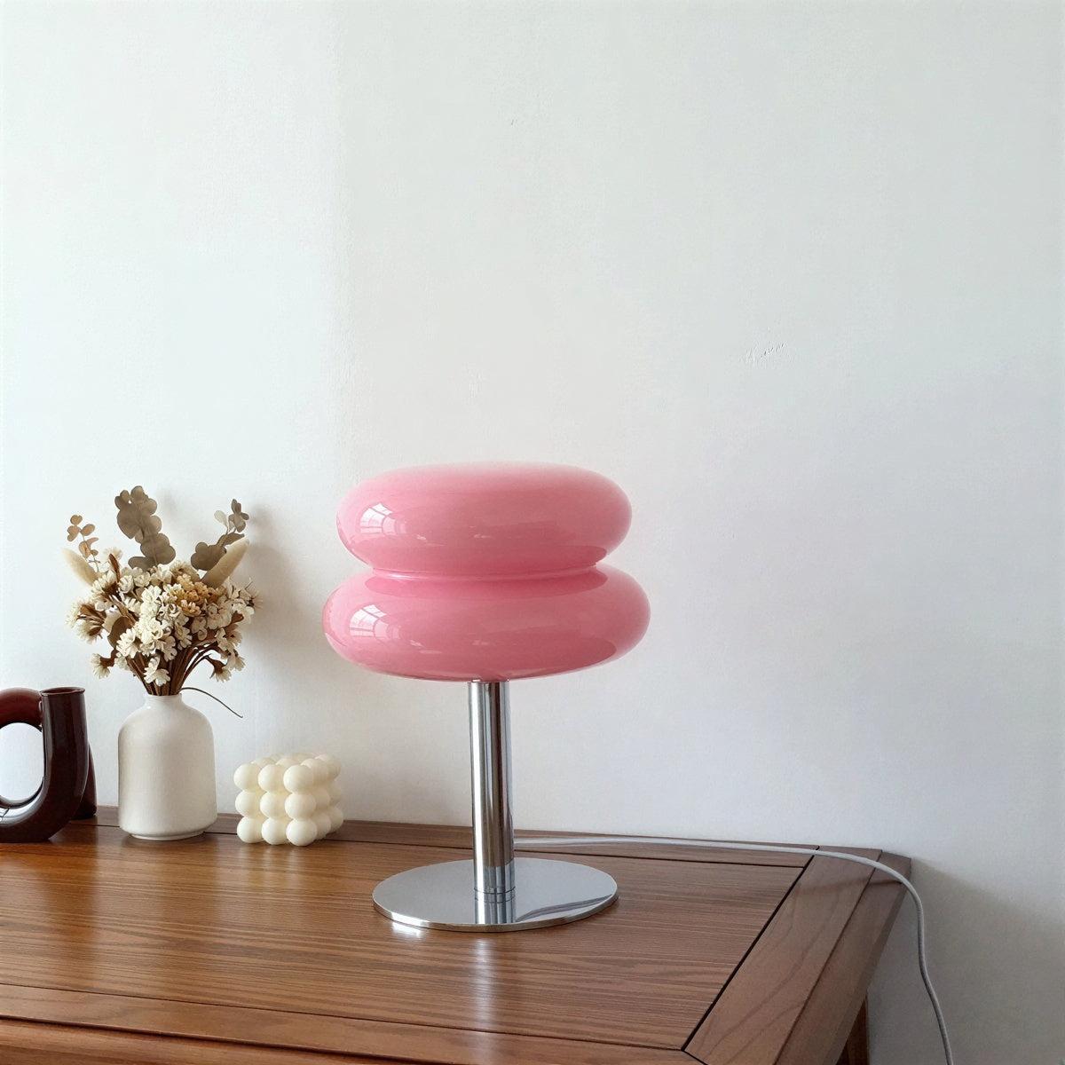 Lampada da Tavolo Bauhaus di Metà Secolo con Doppio Strato