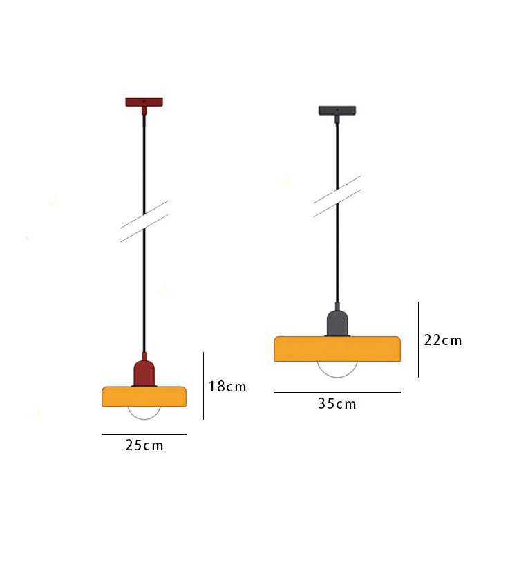 Lampada a sospensione in vetro stile Bauhaus con paralume ad anello