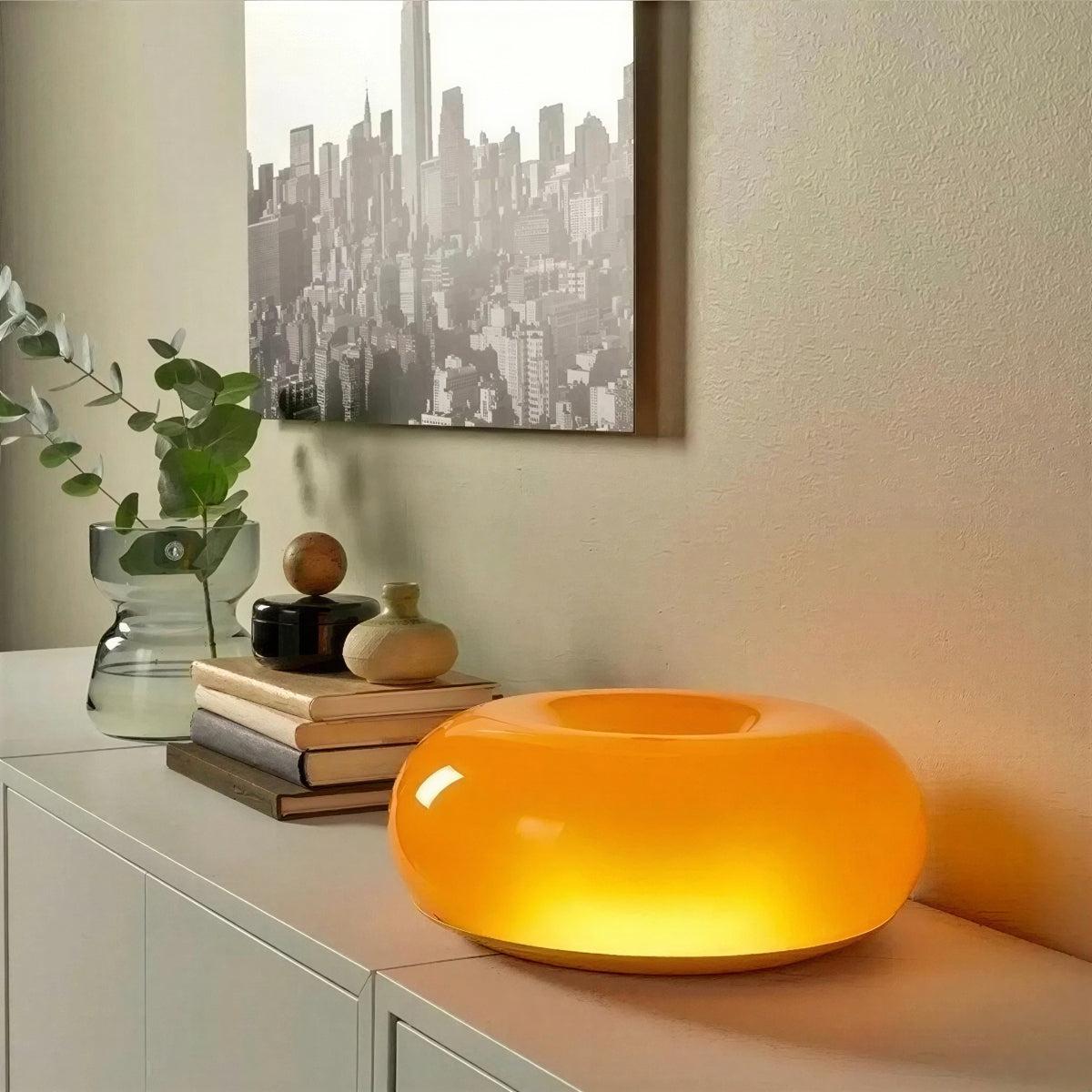 Lampada da Parete e Tavolo Bauhaus con Design a Ciambella