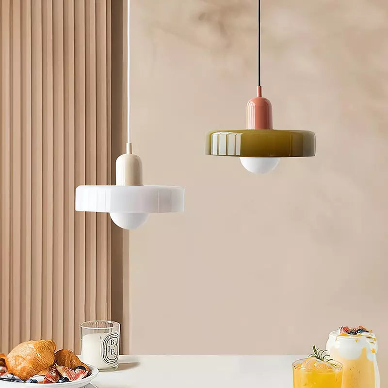 Lampada a sospensione in vetro colorato - BauLume