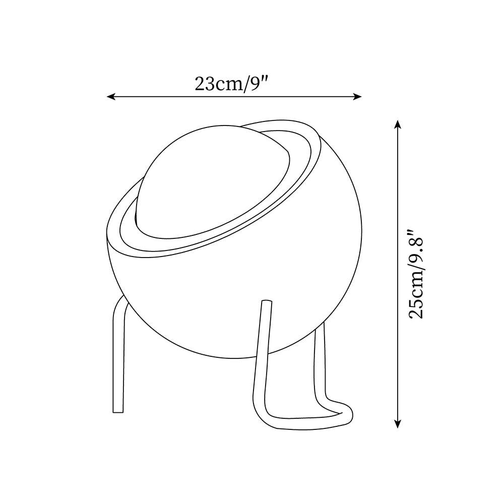 Lampada da Tavolo in Stile Bauhaus con Aspetto Vetro e Struttura in Metallo