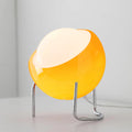 Lampada da Tavolo in Stile Bauhaus con Aspetto Vetro e Struttura in Metallo