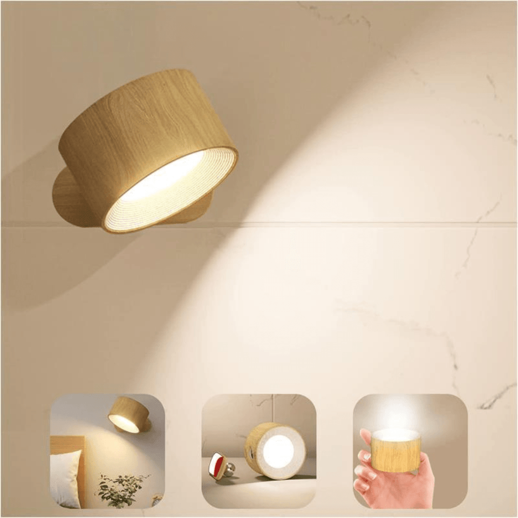 Lampada da Parete Wireless – Illuminazione LED Ricaricabile e Regolabile a 360°