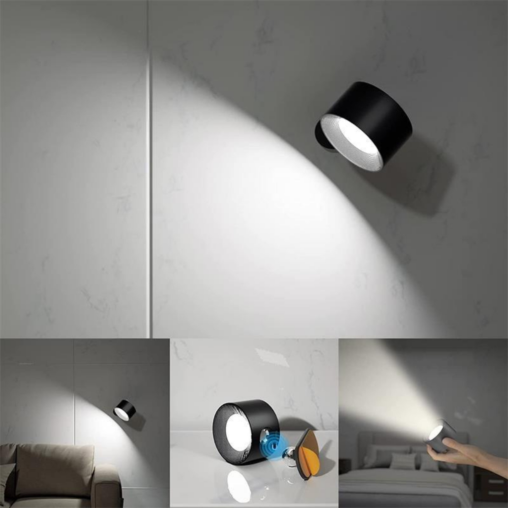 FlexiLamp – Luce da Parete LED Ricaricabile Wireless 360° per Interni ed Esterni