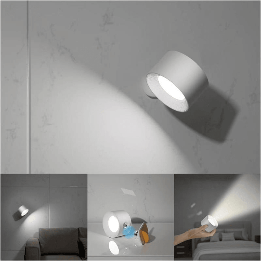 Lampada da Parete Wireless – Illuminazione LED Ricaricabile e Regolabile a 360°