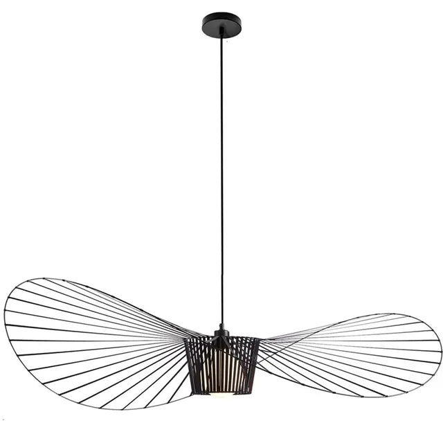 Lampada a Sospensione Nera a Forma di Cappello – Eleganza Moderna
