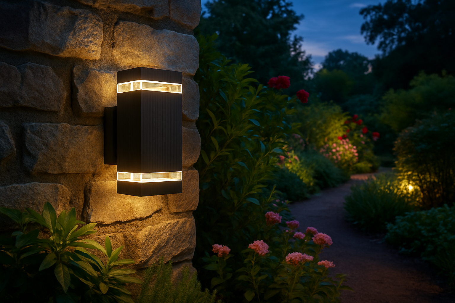 Lampada da Parete Esterna Moderna con Luce Su e Giù e Design Resistente alle Intemperie
