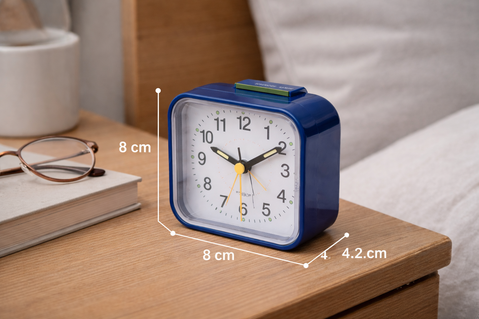 Orologio Sveglia Silenzioso e Pacato – Non Ticchettante, Luce di Risveglio Morbida, Funzione Snooze