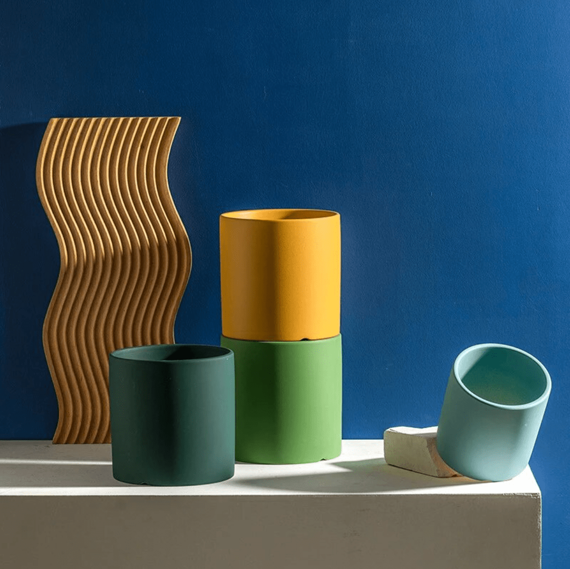 Vaso da fiori | Superficie opaca | Con foro di drenaggio e sottovaso | Nordic Pot