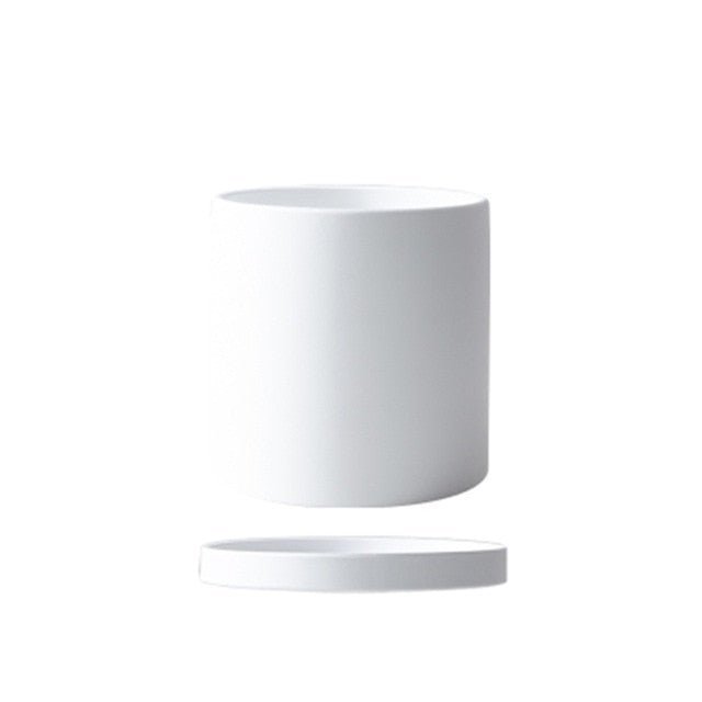 Vaso da fiori | Superficie opaca | Con foro di drenaggio e sottovaso | Nordic Pot