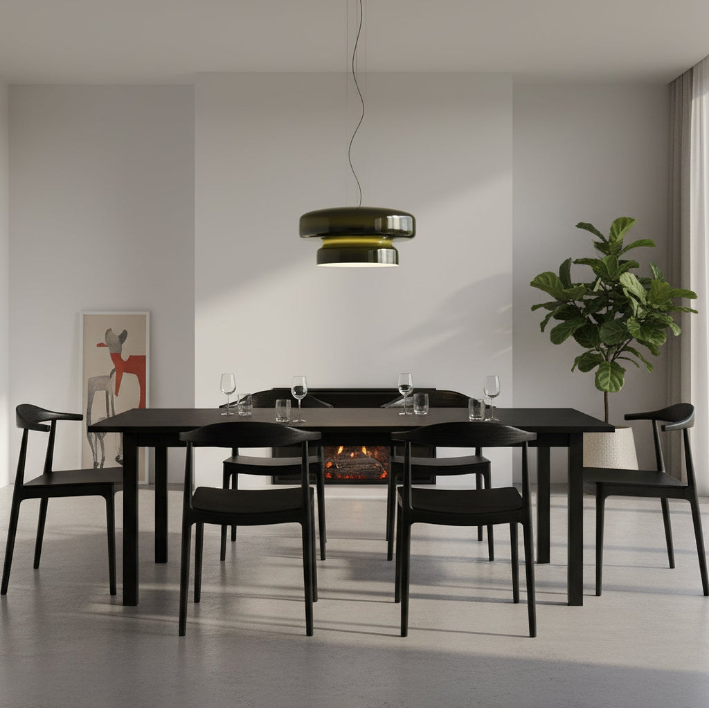 Elmirae | Lampada a Sospensione in Vetro Cromato Moderno per Aree Pranzo e Soggiorni