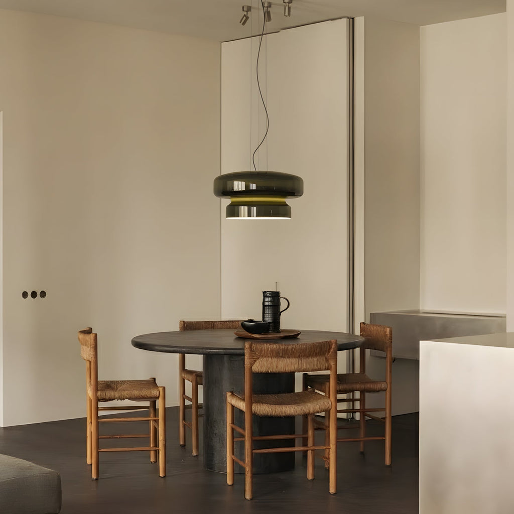Elmirae | Lampada a Sospensione in Vetro Cromato Moderno per Aree Pranzo e Soggiorni
