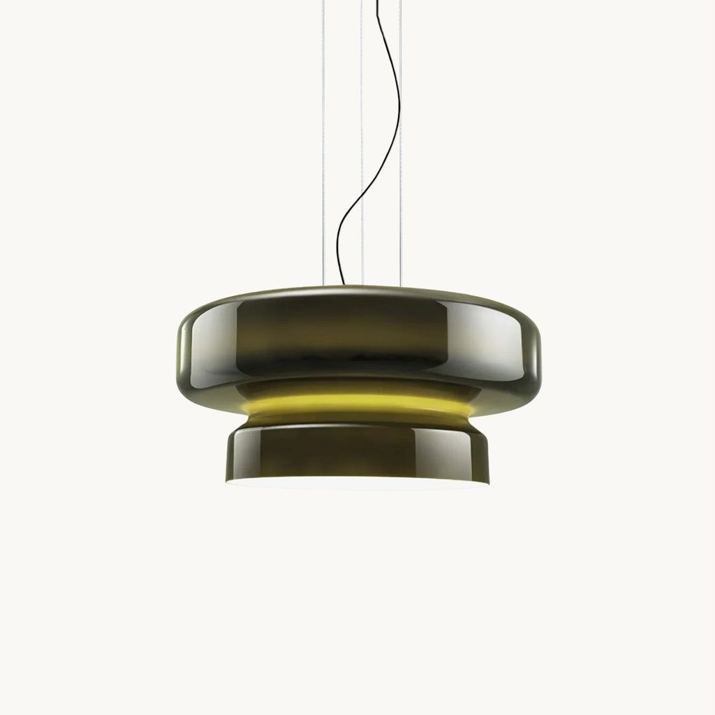 Elmirae | Lampada a Sospensione in Vetro Cromato Moderno per Aree Pranzo e Soggiorni