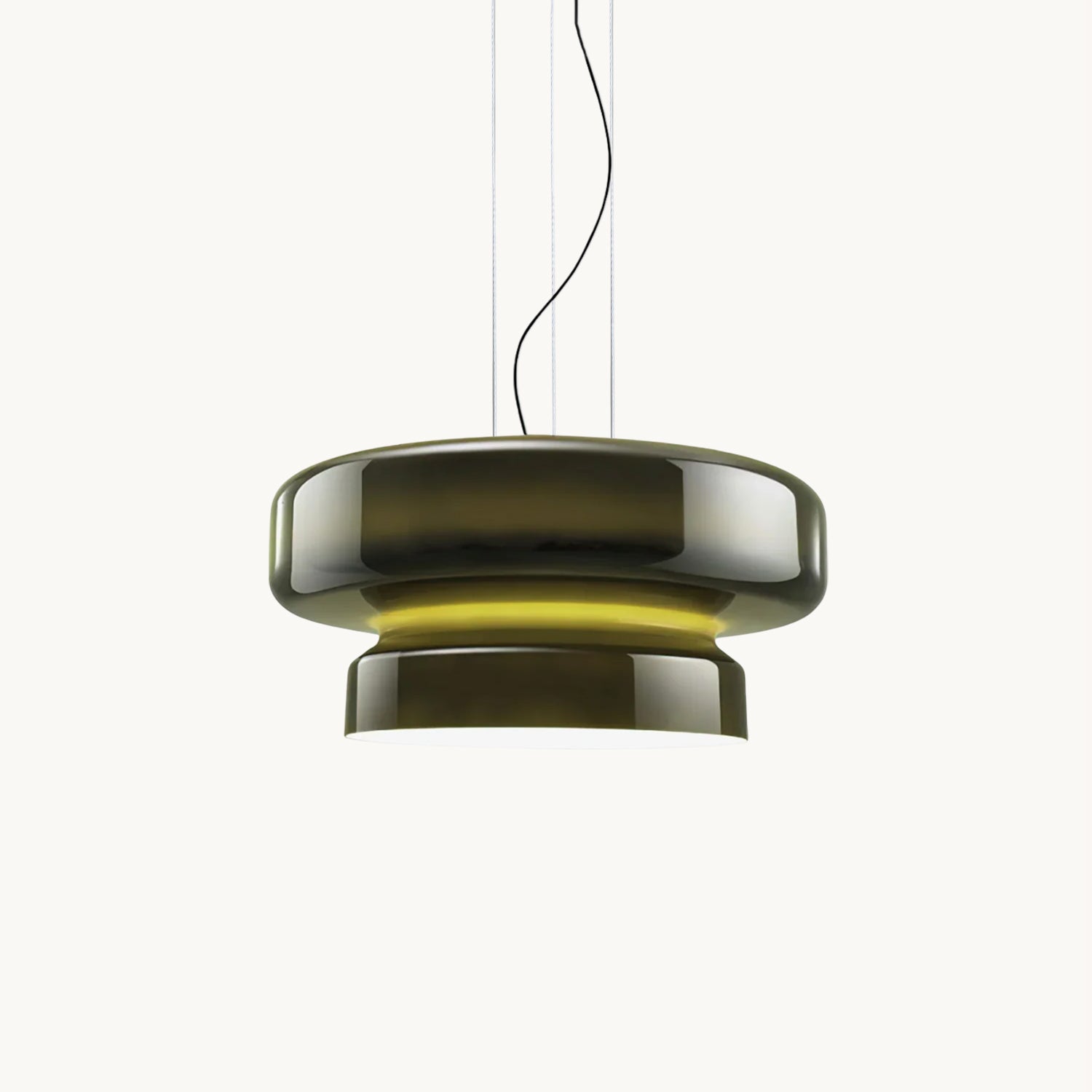 Elmirae | Lampada a Sospensione in Vetro Cromato Moderno per Aree Pranzo e Soggiorni