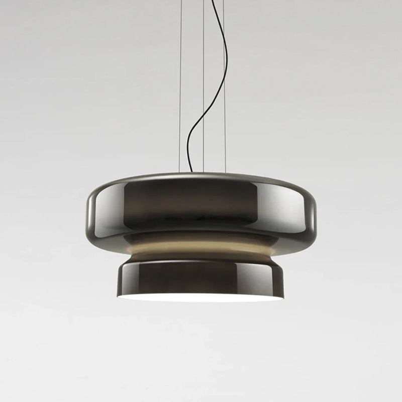 Elmirae | Lampada a Sospensione in Vetro Cromato Moderno per Aree Pranzo e Soggiorni