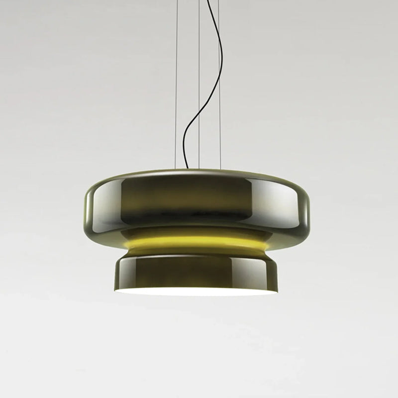 Elmirae | Lampada a Sospensione in Vetro Cromato Moderno per Aree Pranzo e Soggiorni