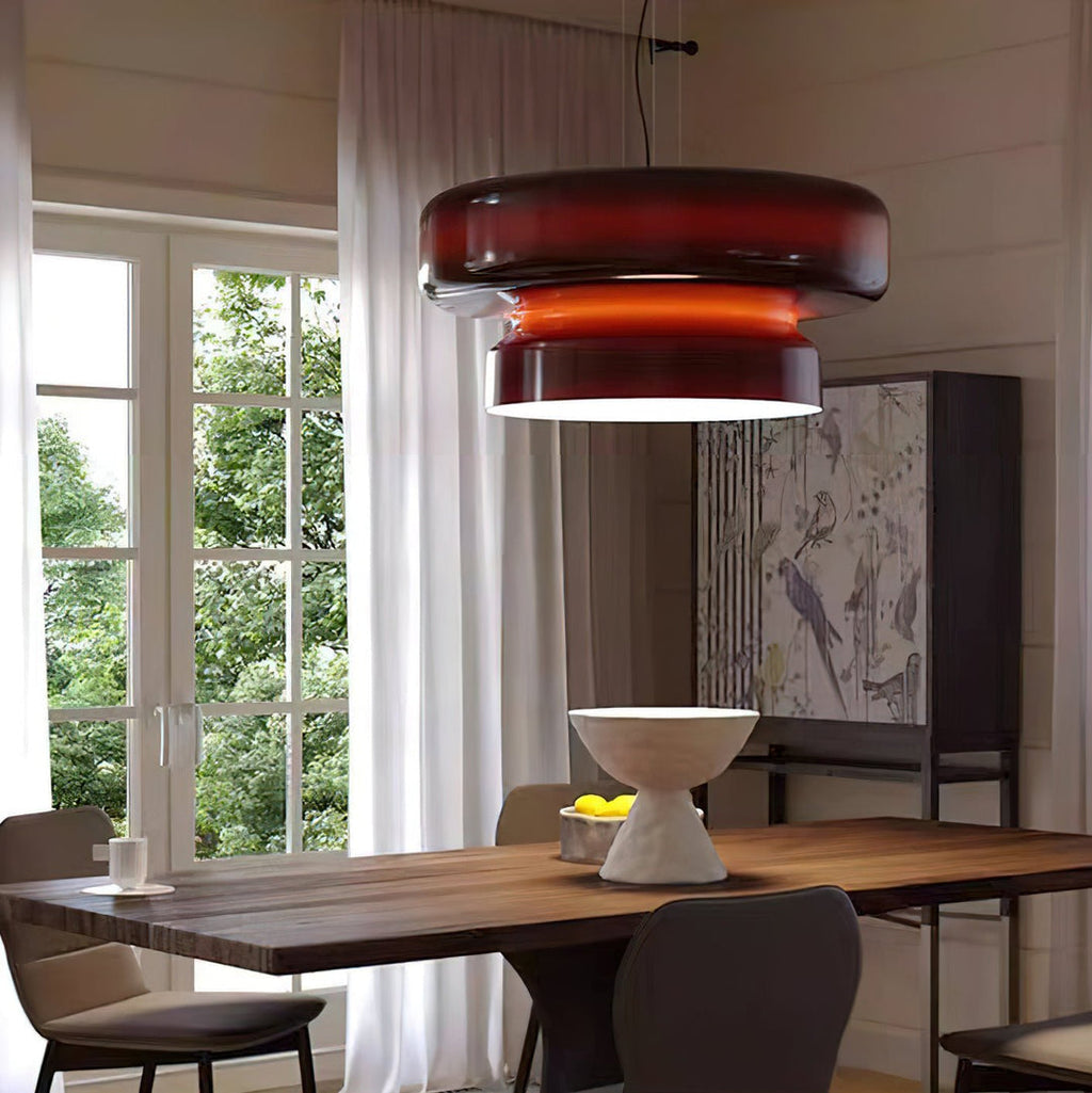Elmirae | Lampada a Sospensione in Vetro Cromato Moderno per Aree Pranzo e Soggiorni