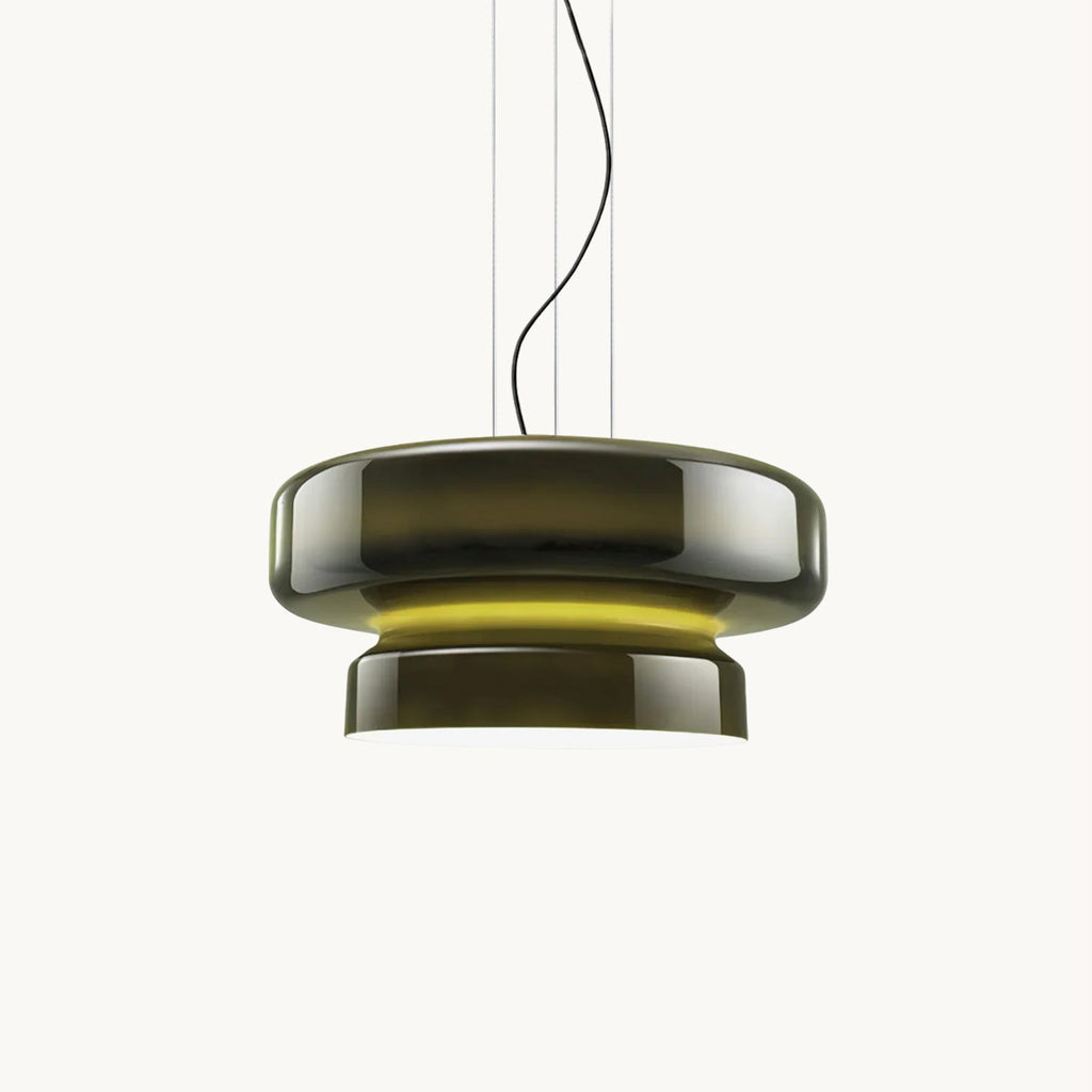 Elmirae | Lampada a Sospensione in Vetro Cromato Moderno per Aree Pranzo e Soggiorni