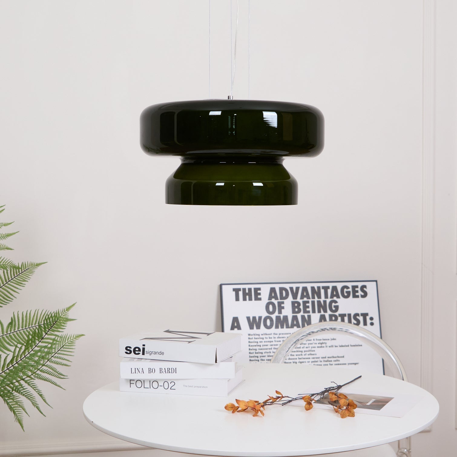 Elmirae | Lampada a Sospensione in Vetro Cromato Moderno per Aree Pranzo e Soggiorni