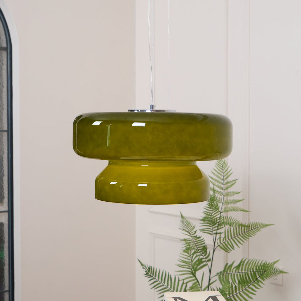 Elmirae | Lampada a Sospensione in Vetro Cromato Moderno per Aree Pranzo e Soggiorni