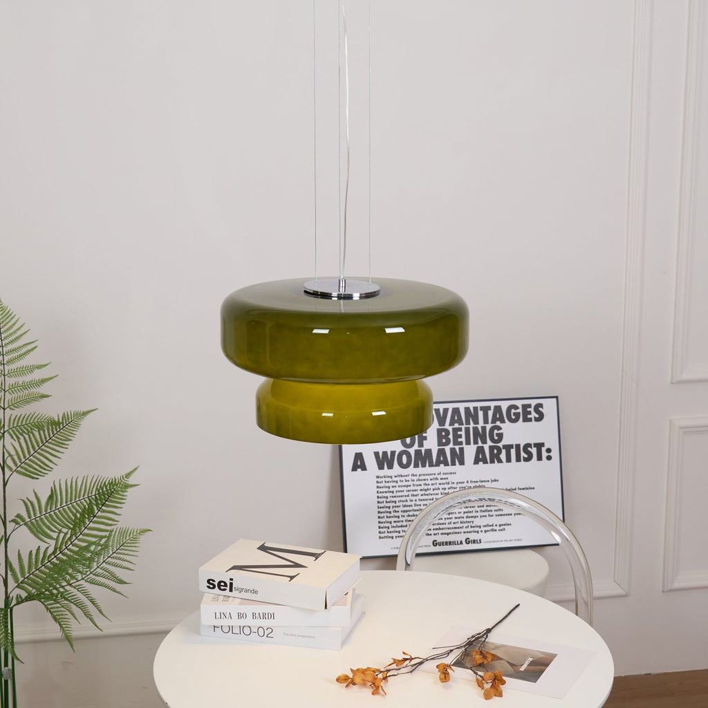 Elmirae | Lampada a Sospensione in Vetro Cromato Moderno per Aree Pranzo e Soggiorni