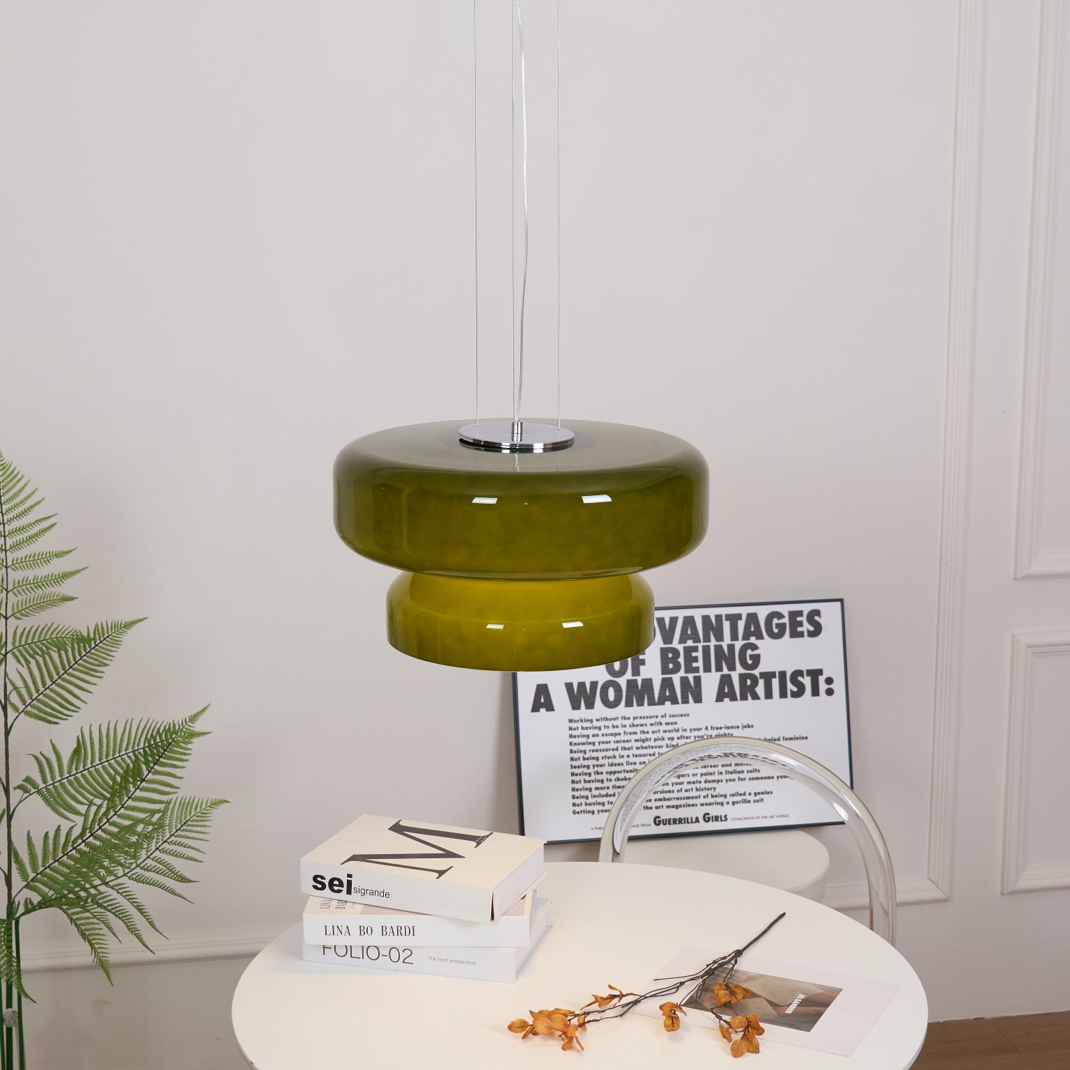 Elmirae | Lampada a Sospensione in Vetro Cromato Moderno per Aree Pranzo e Soggiorni