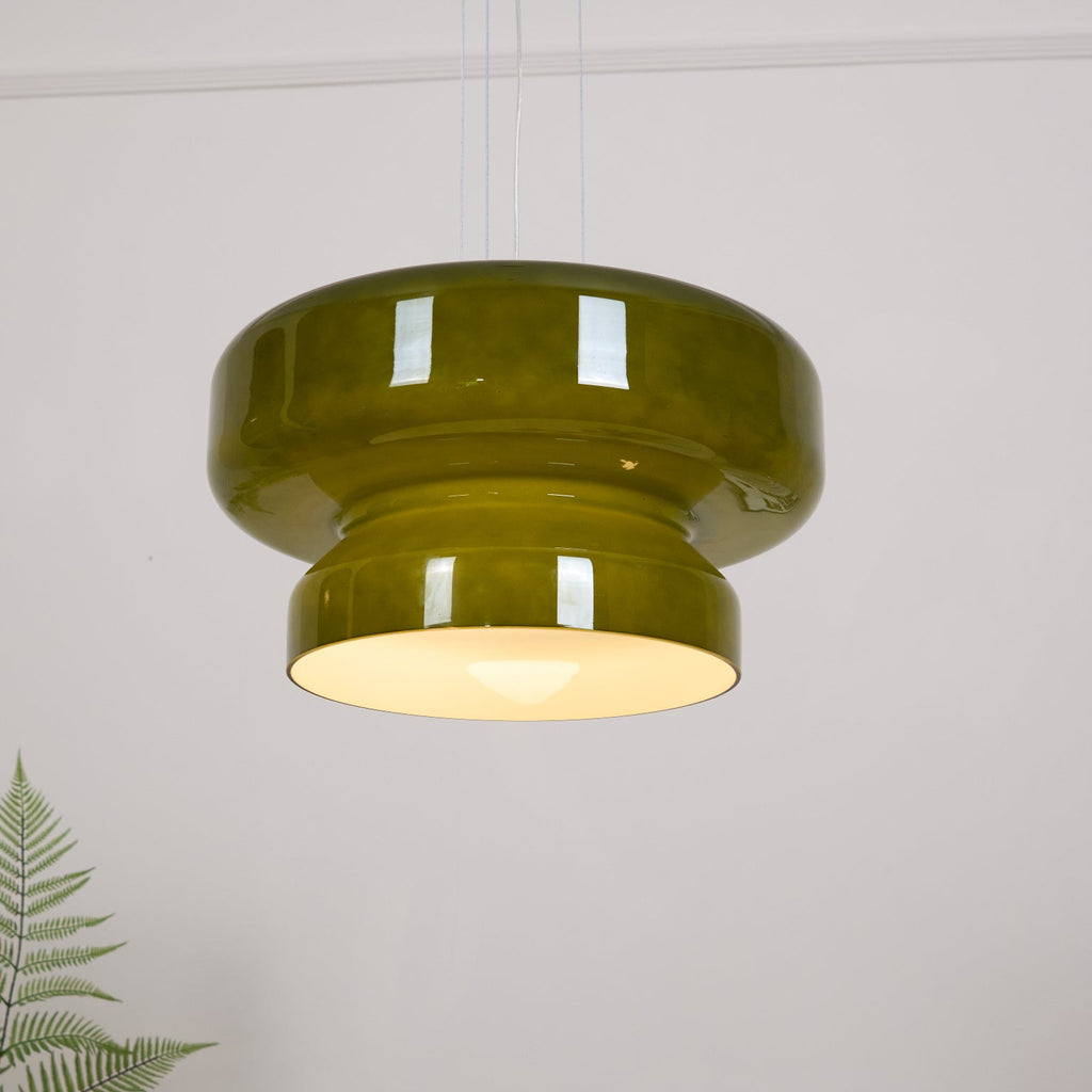 Elmirae | Lampada a Sospensione in Vetro Cromato Moderno per Aree Pranzo e Soggiorni