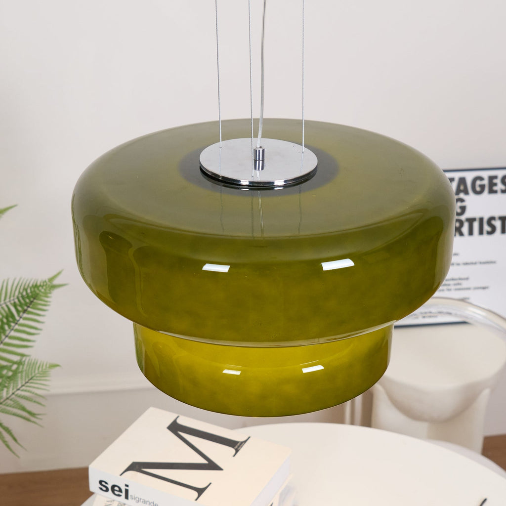 Elmirae | Lampada a Sospensione in Vetro Cromato Moderno per Aree Pranzo e Soggiorni