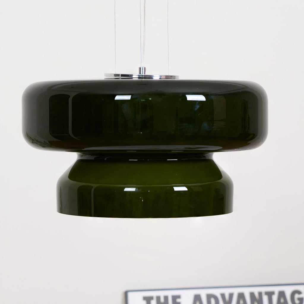 Elmirae | Lampada a Sospensione in Vetro Cromato Moderno per Aree Pranzo e Soggiorni