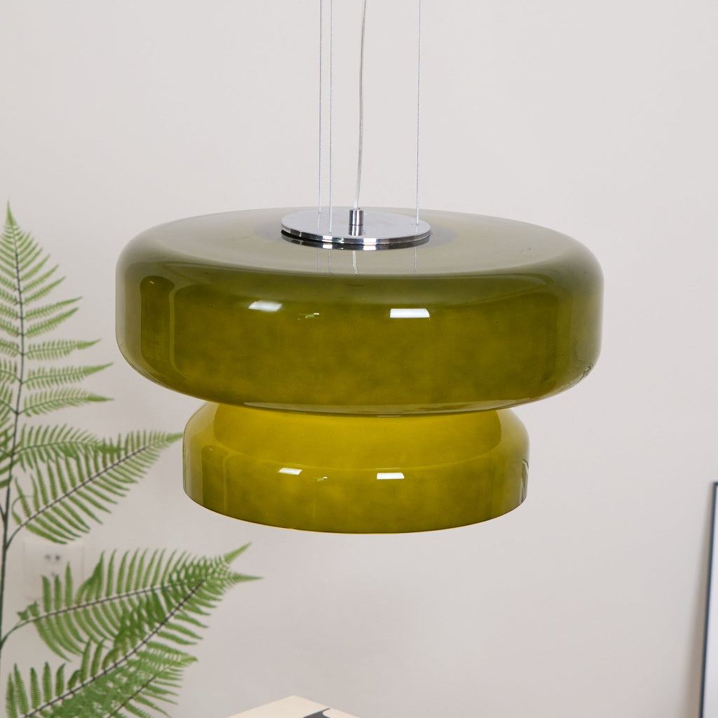Elmirae | Lampada a Sospensione in Vetro Cromato Moderno per Aree Pranzo e Soggiorni