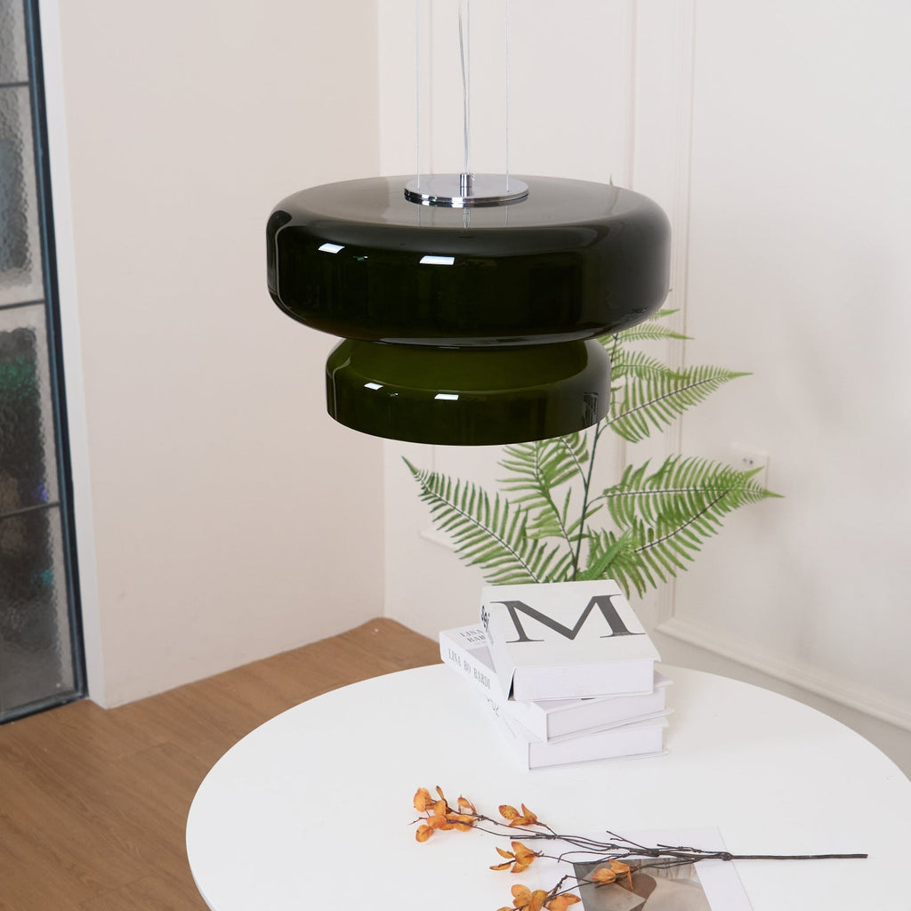 Elmirae | Lampada a Sospensione in Vetro Cromato Moderno per Aree Pranzo e Soggiorni
