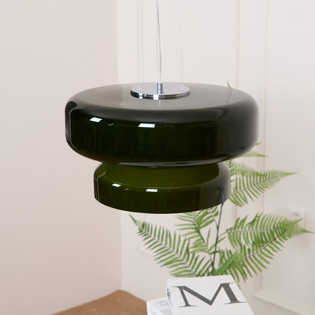 Elmirae | Lampada a Sospensione in Vetro Cromato Moderno per Aree Pranzo e Soggiorni