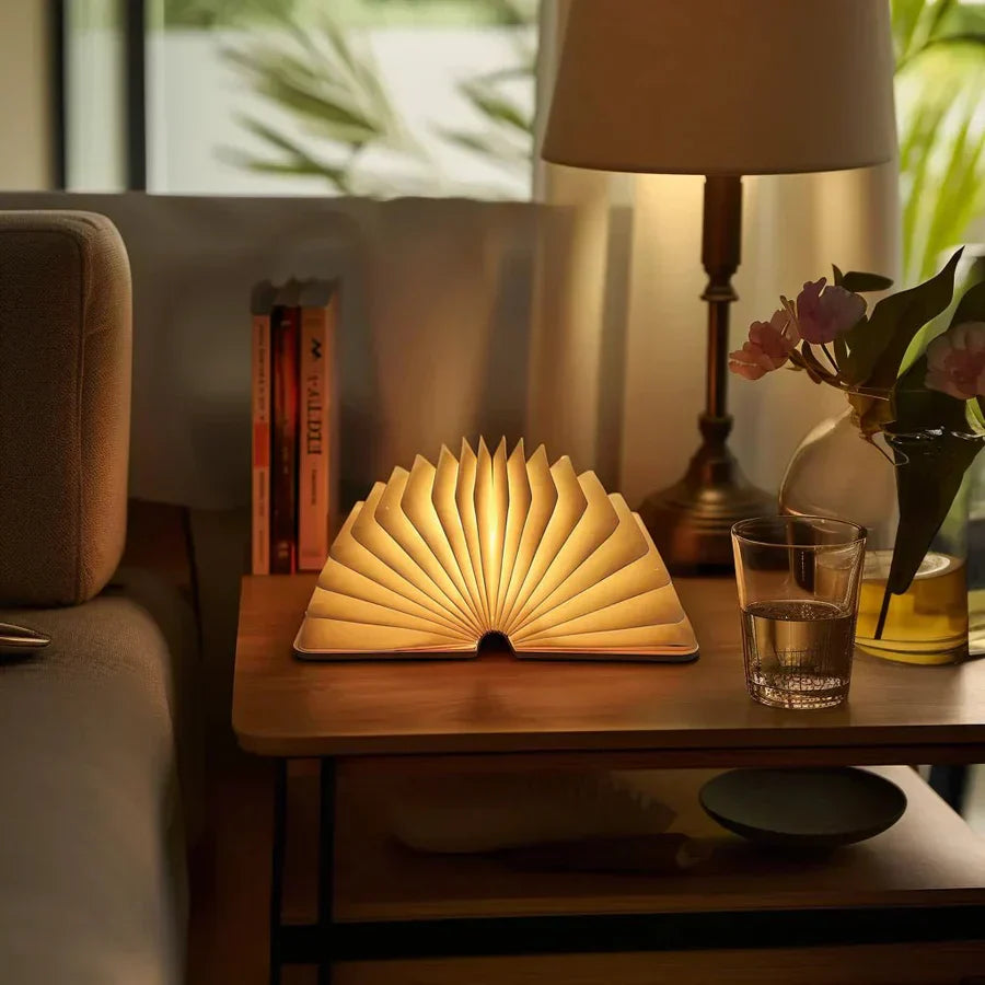 Lampada da libro pieghevole con luce LED calda - StoryGlow
