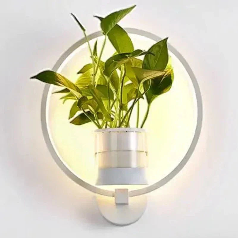 Lampada da parete botanica - lampada da parete con pianta per un'illuminazione elegante