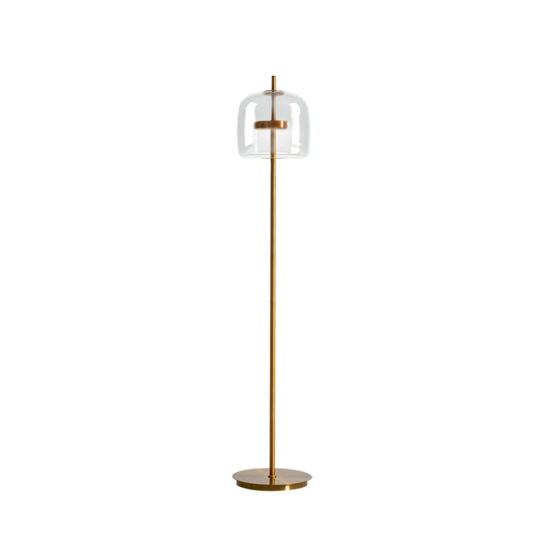 Loraya | Lampada da Terra Scultorea in Vetro con LED Integrato per Illuminazione del Soggiorno