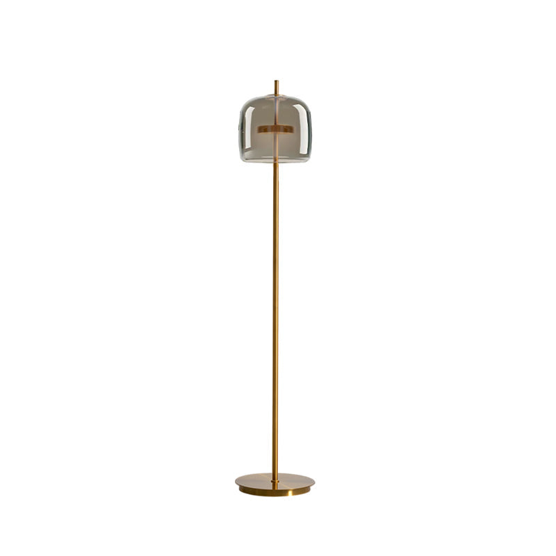 Loraya | Lampada da Terra Scultorea in Vetro con LED Integrato per Illuminazione del Soggiorno