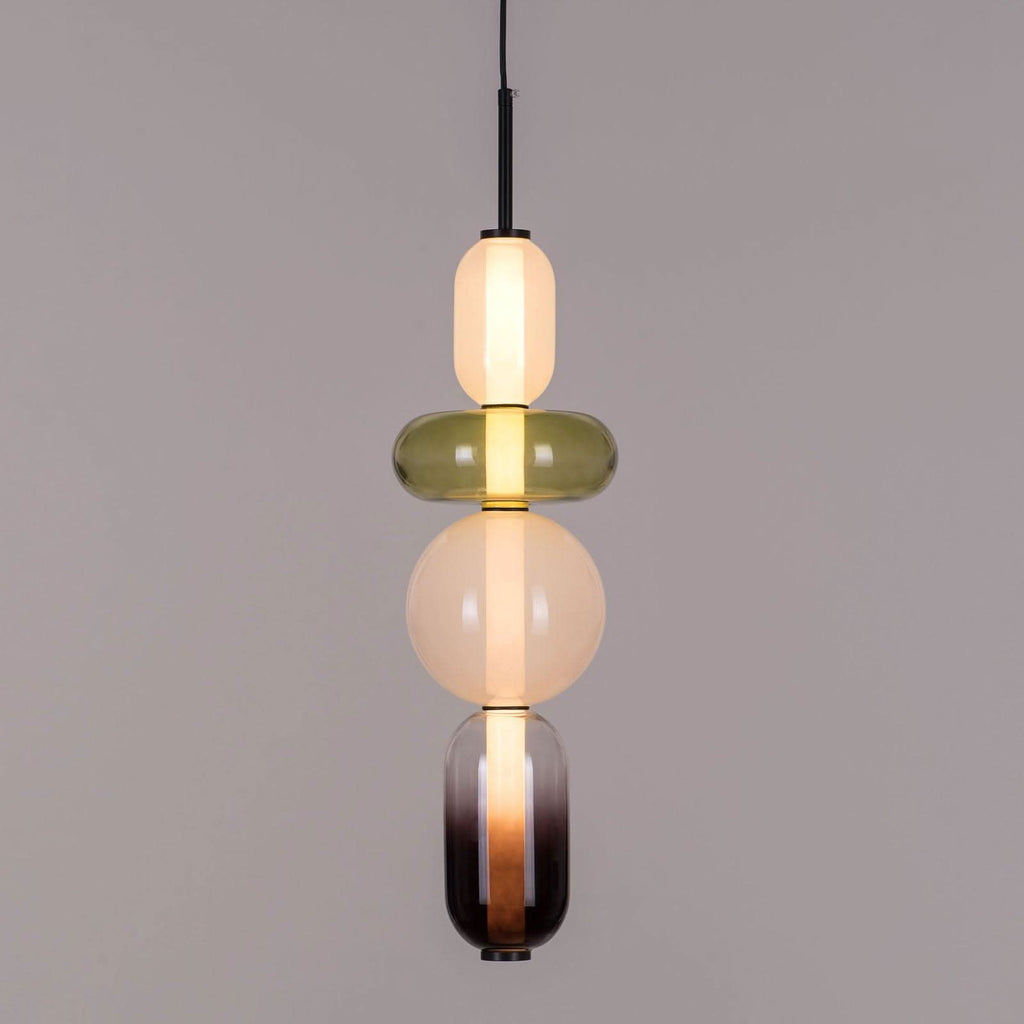 Lampada a Sospensione LED in Vetro Colorato Moderno