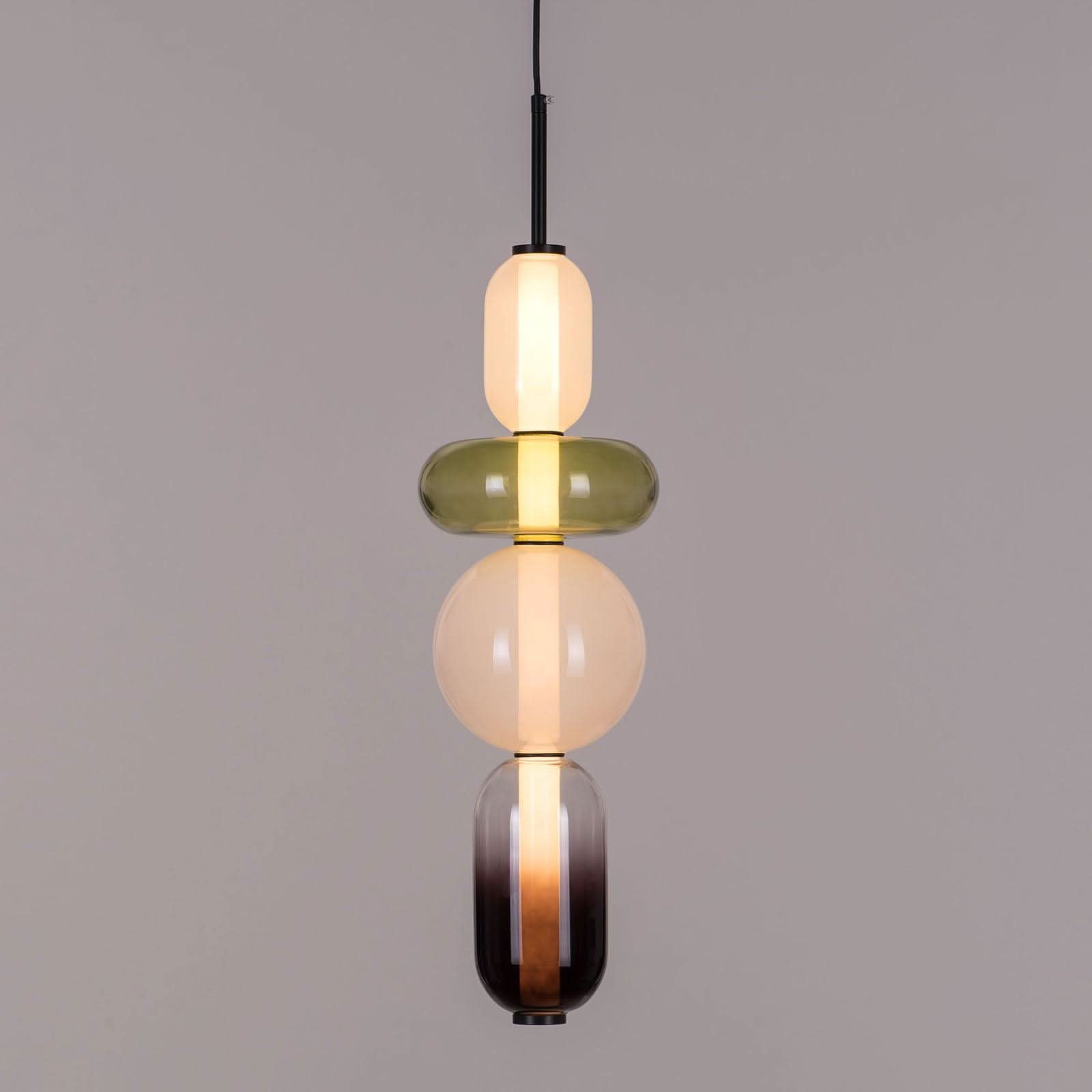 Lampada a Sospensione LED in Vetro Colorato Moderno