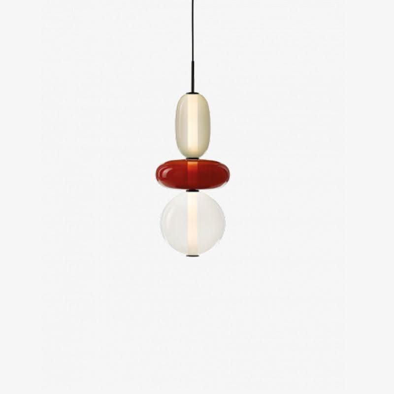 Lampada a Sospensione LED in Vetro Colorato Moderno
