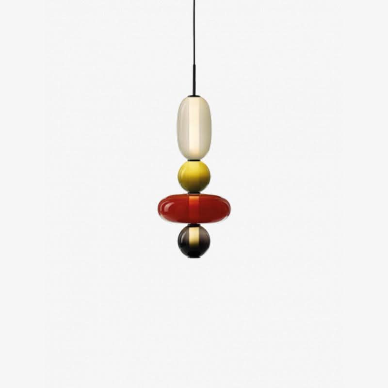 Lampada a Sospensione LED in Vetro Colorato Moderno