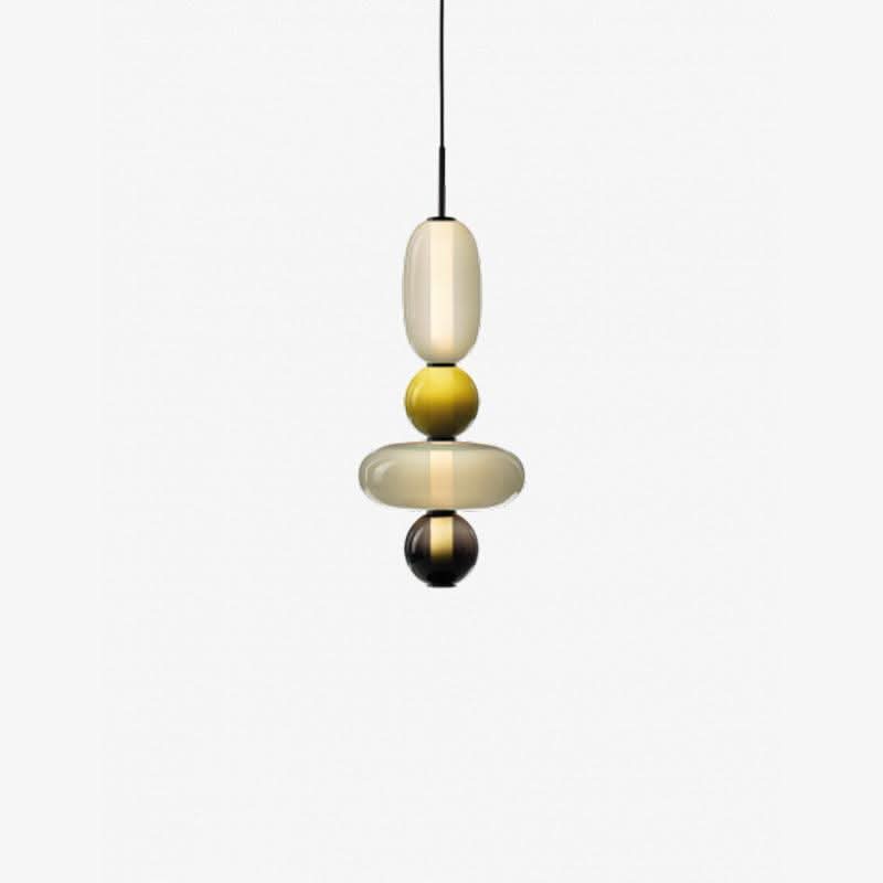 Lampada a Sospensione LED in Vetro Colorato Moderno