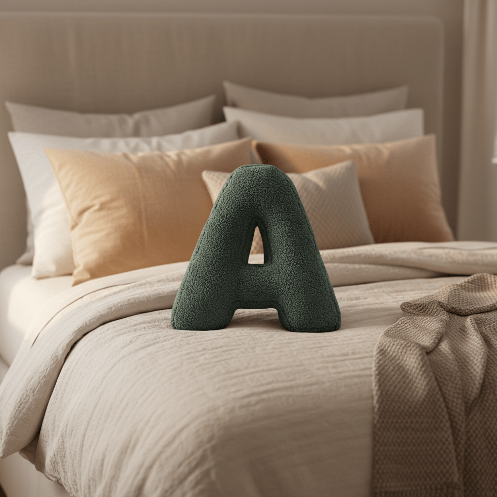 Cuscino Lettere | Cuscino Decorativo Alfabetto | Morbido e Personalizzabile | Alphora