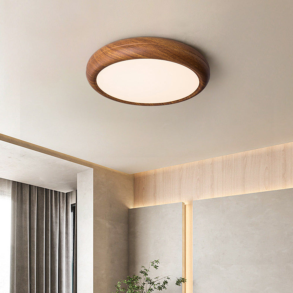 Evarael | Lampada a soffitto LED in legno moderno, minimalista, per camera da letto e sala da pranzo