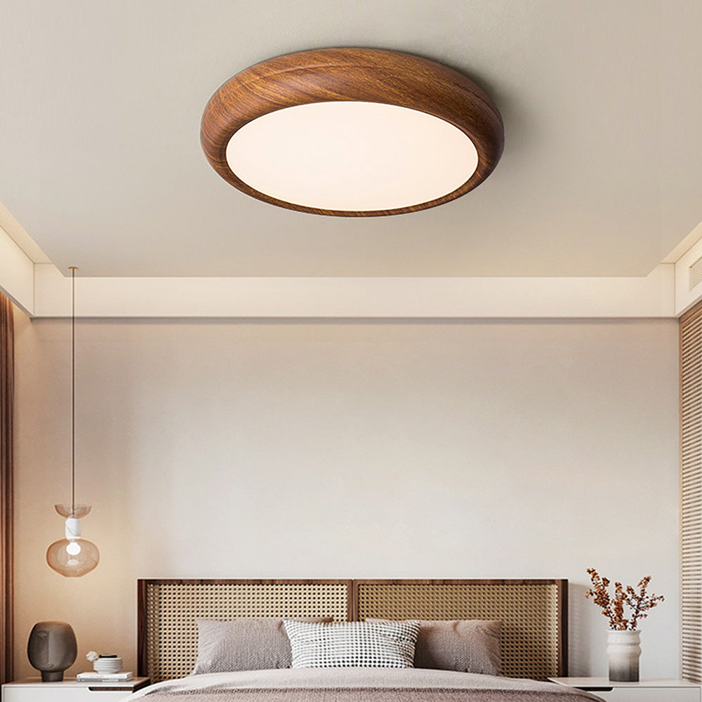 Evarael | Lampada a soffitto LED in legno moderno, minimalista, per camera da letto e sala da pranzo